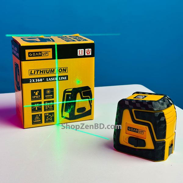 GearUP Precision Self-Leveling Cross Line Laser